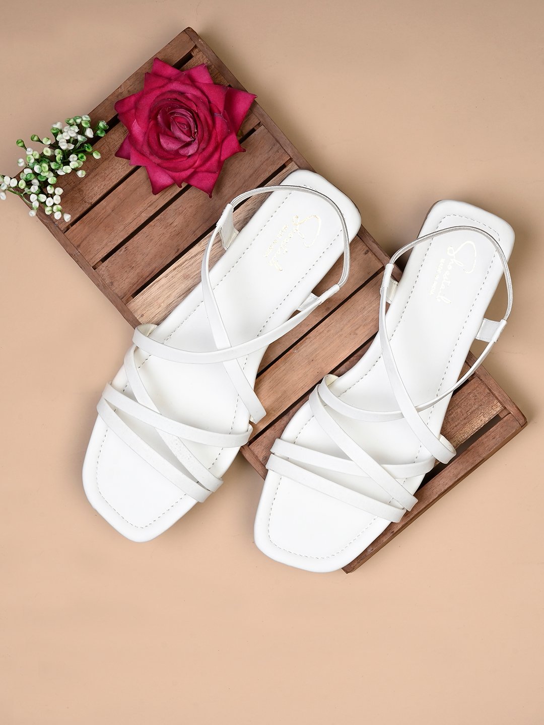 Elegant Cross Strap Buckle Flats for Women